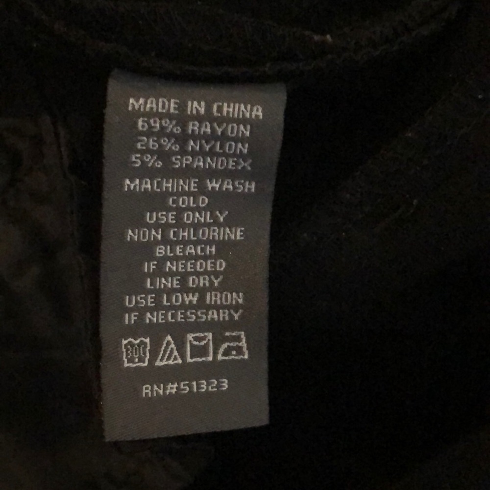 Vince Camuto Black Trouser Stretch Leggings Size 6 - Picture 7 of 7